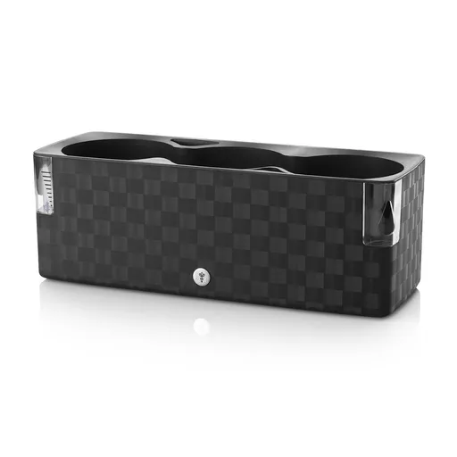 Flower Lover Ghiveci de flori inteligent pentru plante aromatice Cobble trio antracit, 40 cm, antracit