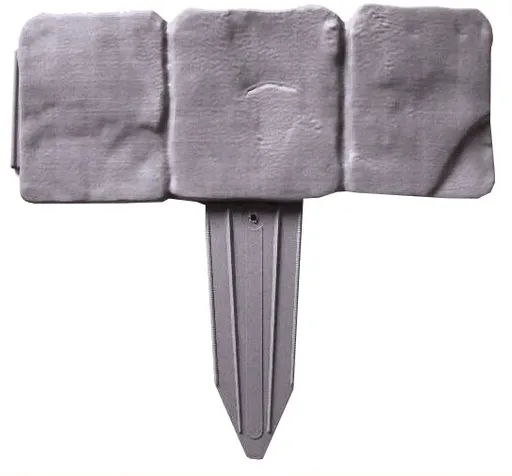 Palisadă grădină - bordură gri, 2,5 m