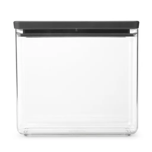 Cutie de depozitare Brabantia Tasty+ Stackable 1008875, 3,5 L, Sigiliu din silicon, Fara BPA, Gri inchis