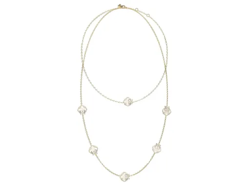 Guess Colier dublu placat cu aur cu flori Wild Flower JUBN05581JWYGT/U