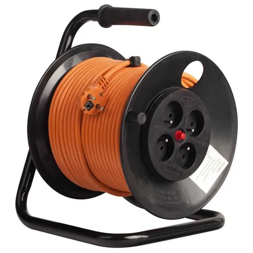 Prelungitor pe tambur 4 prize 50m ( 3x1.5 mm ) Bachmann 392.250