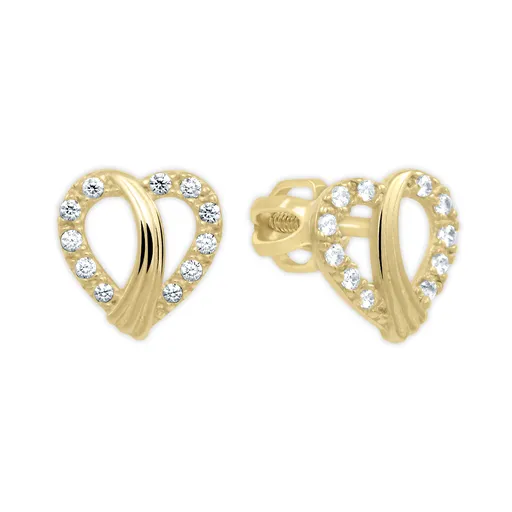 Soliter Cercei delicați inimioare din aur galben 239 001 01201