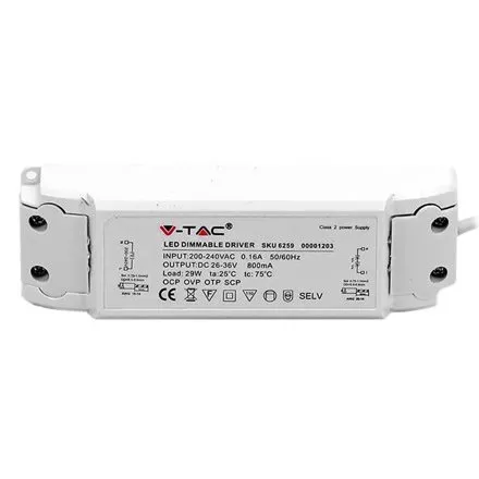 Driver pentru panou LED 29W A++ V-TAC SKU-6259