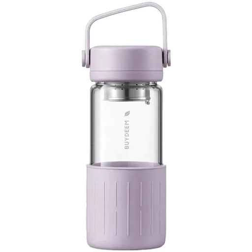 Sticla cu infuzor Buydeem CD1008-PP, 325 ml, Preparare controlata, Maner, Violet