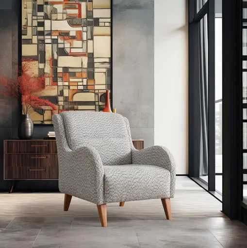 Fotoliu, Atelier del Sofa, 560ARE1750, Cadru: LEMN/PAL, Crem / Albastru