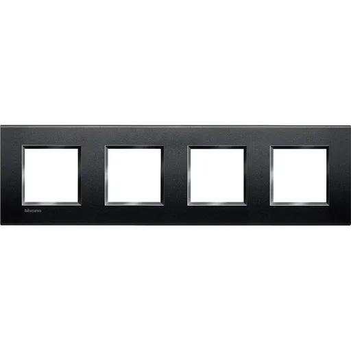 Rama ornament 4 posturi ( 2x4P ) Bticino Living Light LNA4802M4AR, antracit