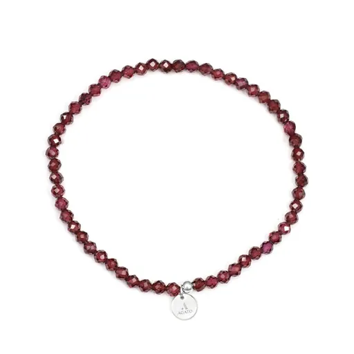 Agato Brățară decentă cu mărgele de granat POL-B11/17G