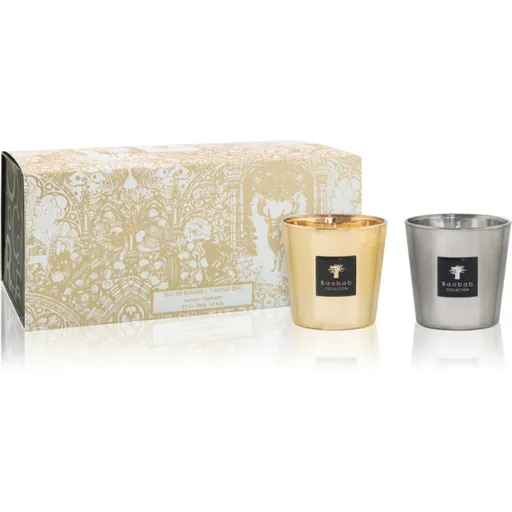 Baobab Collection Aurum & Platinum Les Exclusives Duo Candle Box set cadou