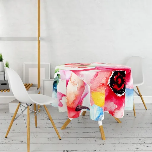 Fata de masa, Hermia, 994PRL1116, Diametru: 160 cm, Multicolor