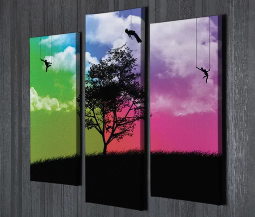 Tablou decorativ, UC54, 45 x 20 cm, Multicolor