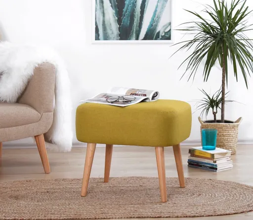 Taburet, Atelier del Sofa, 209FLF1127, Galben