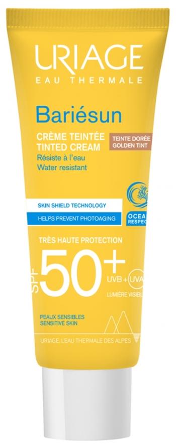 Uriage Cremă solară pentru ten SPF 50+ Bariesun Golden Tint (Tinted Cream) 50 ml