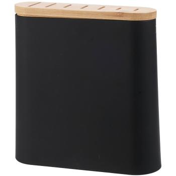 Suport pentru cuțite EH cu capac din bambus 23 x 8x 23,5 cm, negru
