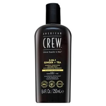 American Crew 3-in-1 Ginger + Tea šampón, kondicionér a sprchový gel 250 ml