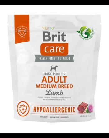 BRIT Care Hypoallergenic Adult Medium Breed 1 kg Hrana uscata pentru caini talie medie, cu miel si orez