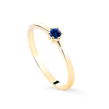 Cutie Diamonds Inel minimalist din aur galben cu safir DZ8011-SF-X-1 54 mm