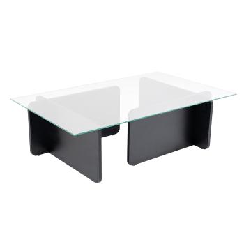 Masă de cafea Flavio Wooden Black, negru