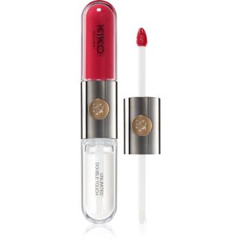 KIKO Milano Unlimited Double Touch Ruj de buze lichid, de lunga durata culoare 108 Satin Currant Red 6 ml