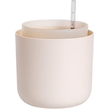 Ghiveci cu auto-irigare Plastia Tolita, bej, diam. 16 cm, crem deschis, diam. 16 cm
