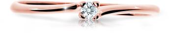 Cutie Diamonds Trblietavý prsteň z ružového zlata s briliantom DZ6733-2948-00-X-4 54 mm