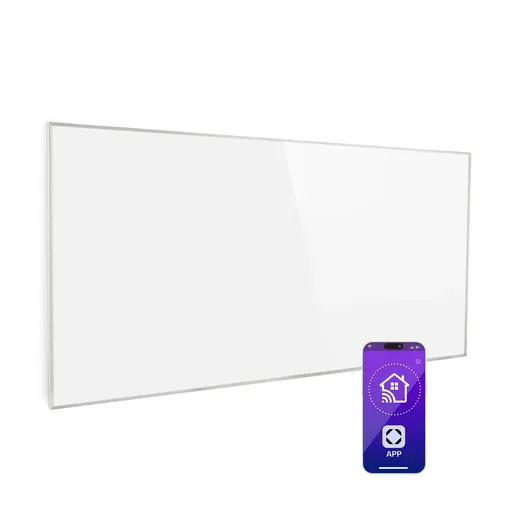 Klarstein Wonderwall 720 Smart, , încălzitor cu infraroșu, 120 x 60 cm, 720 W, temporizator săptămânal, IP24, alb