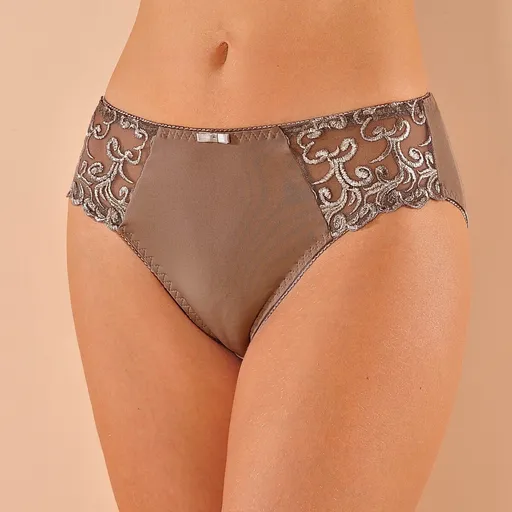 Set de 2 chiloței din microfibră și tul brodat Sienne