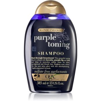 OGX Blonde Enhance+ Purple Toning sampon violet neutralizeaza tonurile de galben 385 ml