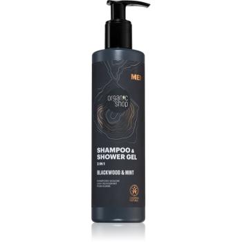 Organic Shop Men Blackwood & Mint gel de dus si sampon 2in1 pentru barbati 280 ml