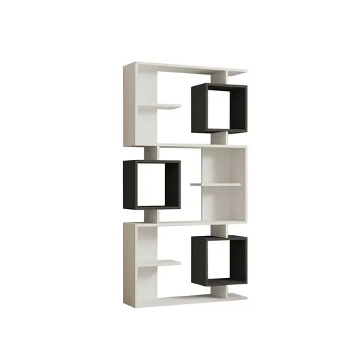 Bibliotecă Icardi Anthracite and White, alb