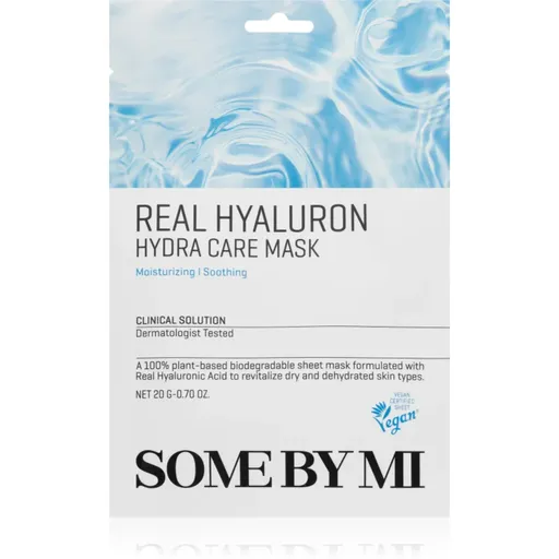 Some By Mi Clinical Solution Hyaluron Hydra Care Mask mască textilă hidratantă cu efect calmant 20 g