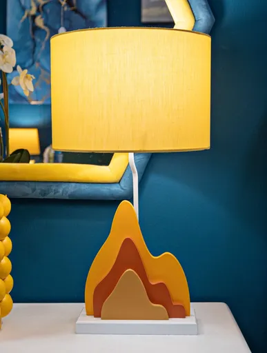 Lampa de masa Color -A, Mauro Ferretti, 1 x E27, 40W, 30x30x57 cm, MDF/fier, multicolor