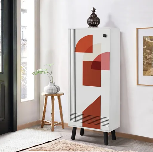 Pantofar, Hanah Home, Vegas, 50x135x38 cm, Alb/Negru