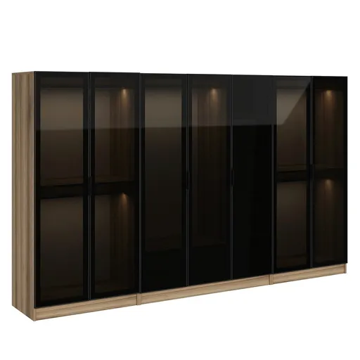 Dulap pentru haine, Hanah Home, Kale, 315x210x52 cm, Fumuriu