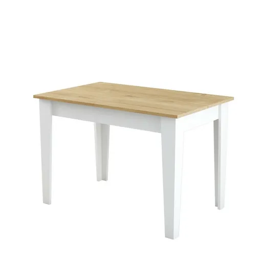 Masă de sufragerie Kiev White and Oak, maro deschis