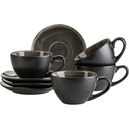 Mäser Set de cești de cafea cu farfurioare Niara Organic 4+4 buc.