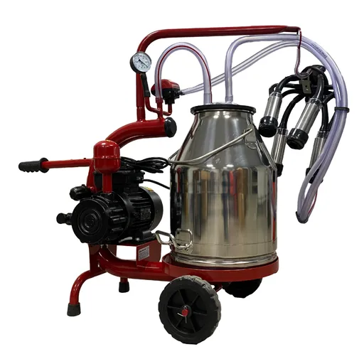 Aparat de muls vaci, 1 post, 1 bidon 30L inox, pahare inox, 250l/min, 550W