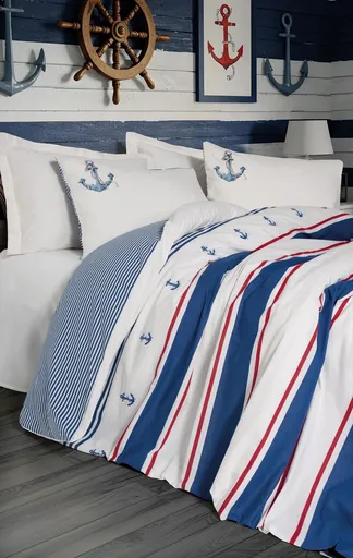 Lenjerie de pat pentru o persoana, L'essentiel Maison, Brine, Bumbac Ranforce , Ecru