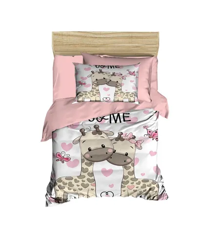 Lenjerie de pat pentru copii, L'essentiel Maison, PH131, Roz/Alb