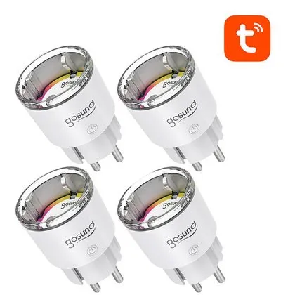 Priza inteligenta Gosund EP2 WiFi, 4 bucati (pachet de patru) 10A Tuya 6972391283260