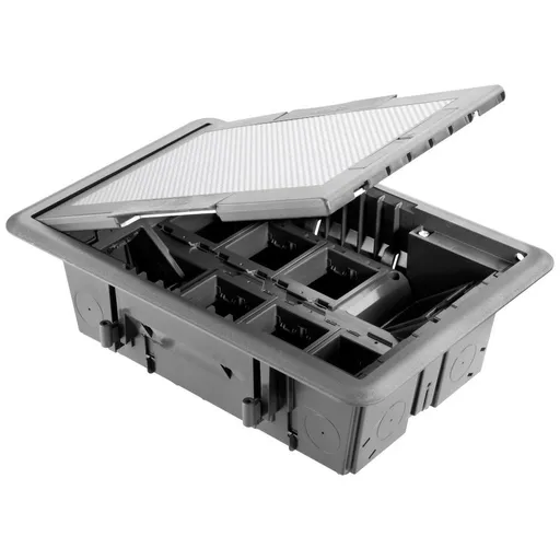 Doza de pardoseala 16 module cu capac de inox Gewiss System GW24616