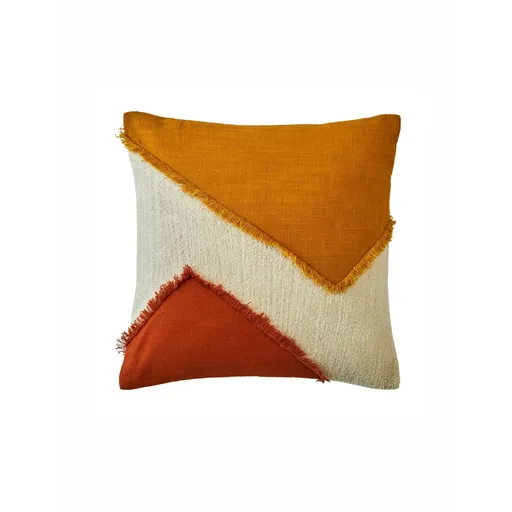 Pernă cu broderie, cu design etno