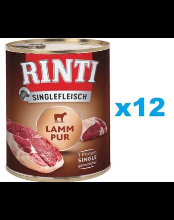 RINTI Singlefleisch Lamb Pure miel 12x800 g aliment caini, monoproteic