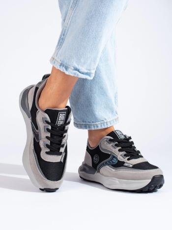 Adidași gri la modă pentru femei fără toc