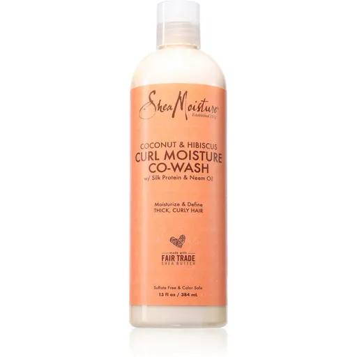 Shea Moisture Coconut & Hibiscus Co-Wash Cleanser Balsam curatare profunda pentru păr creț 384 ml