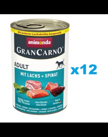 ANIMONDA GranCarno Adult somon si spanac hrana caini 12x400g