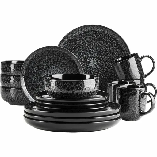 Mäser Set de veselă 16 piese FILIPPA – negru