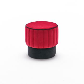 Taburet Rose Puf Red, roșu
