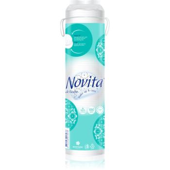 NOVITA Delicate tampoane cosmetice pentru demachierea și curățarea tenului 100 buc