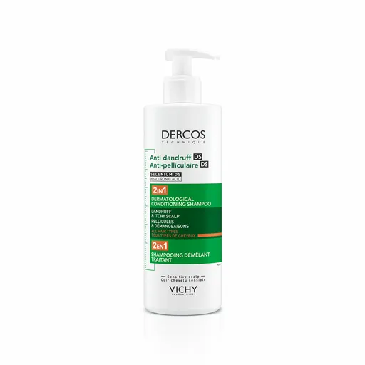 Vichy Șampon și balsam 2 în 1 Anti Dandruff DS (Dermatological Conditioning Shampoo) 390 ml