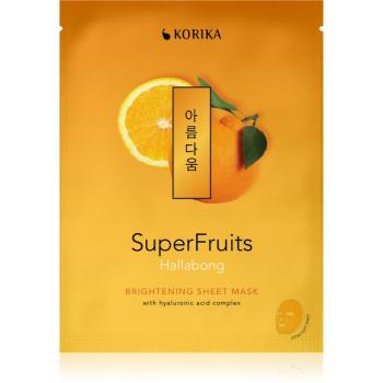 KORIKA SuperFruits Hallabong - Brightening Sheet Mask mască textilă iluminatoare Hallabong 25 g